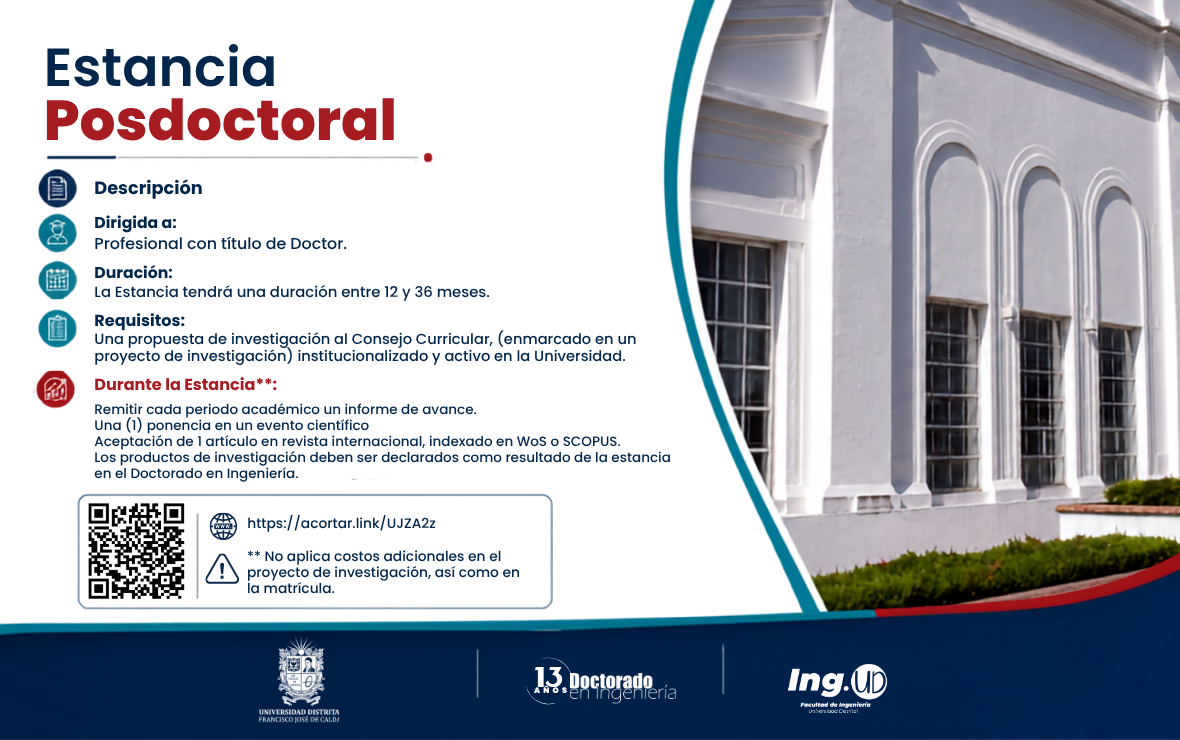 Pieza gráfica de la convocatoria de estancias posdoctorales